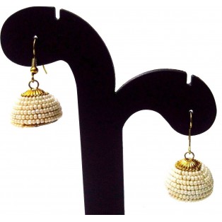 Gold Oxidized Earring Jhumka Jhumki Ethnic Jewelry Hook Drop Dangle Long EA312